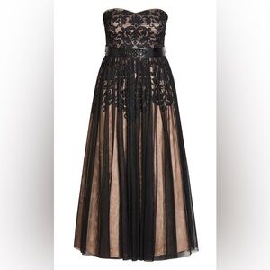 City Chic XL 22 Sleeveless Black Tulle Maxi Dress